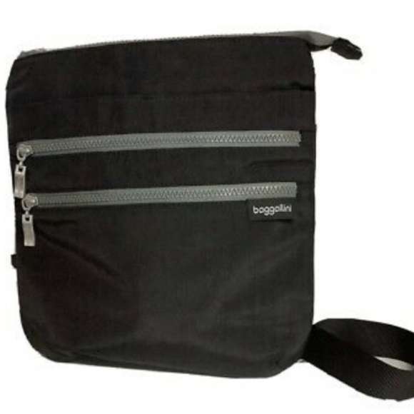 Baggallini Bags Baggallini Comrade Black Nylon Crossbody 3 Zipper
